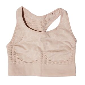 Sweaty Betty Stamina Workout Bra Small Pink Easy Leopard Jacquard Activewear NWT